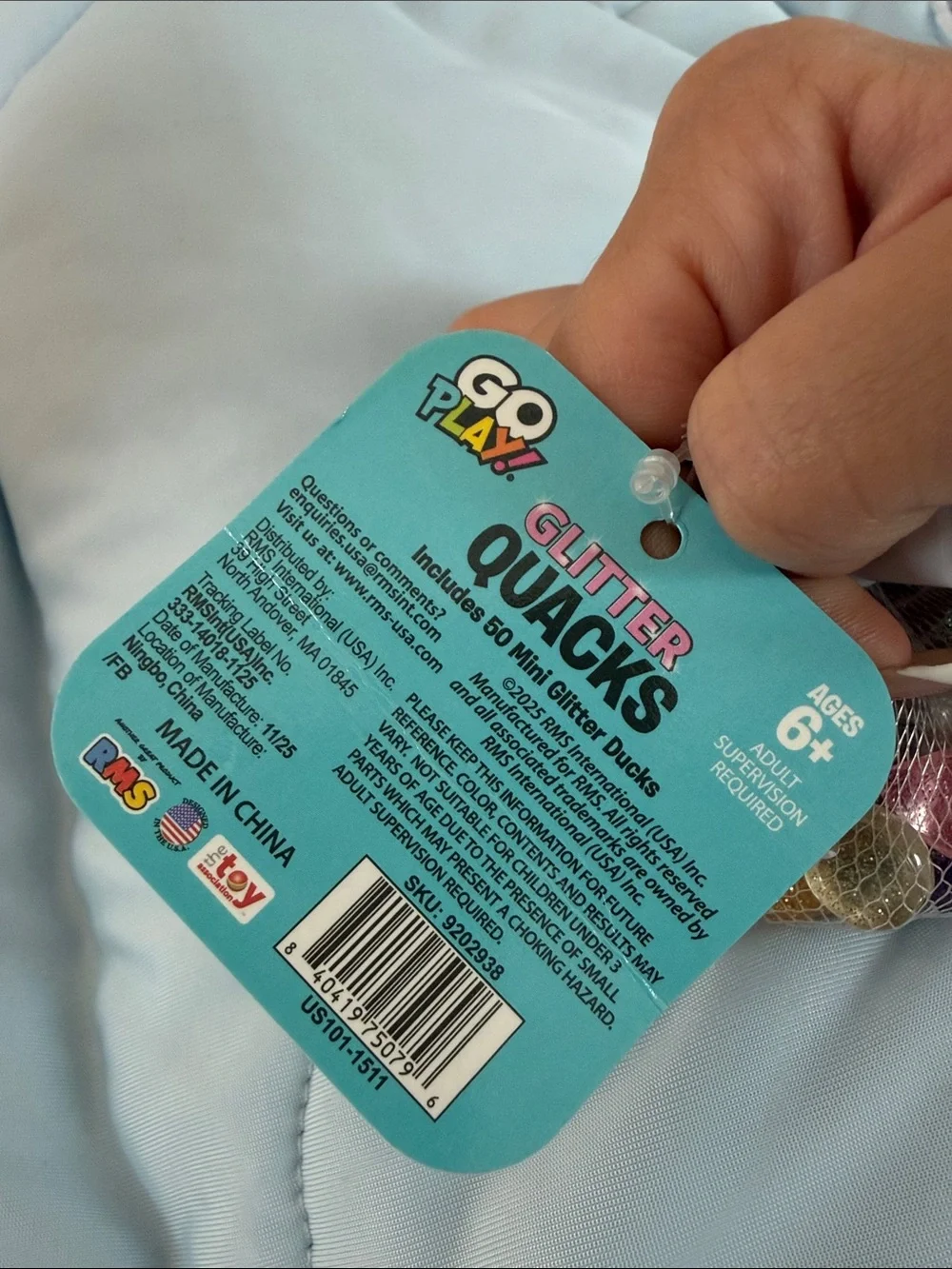 Glitter Mini  Quacks Duck Toy Set of 50 ducks